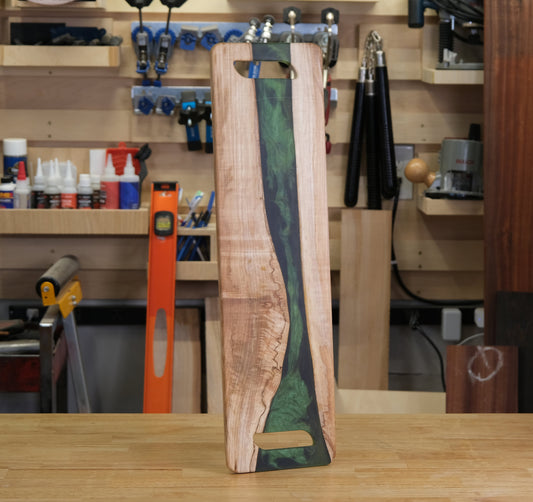 Spalted Maple with Green and Navy Epoxy