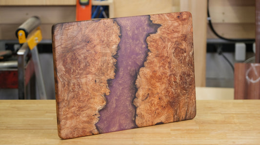 Maple Burl with Purple and Gold Epoxy - Large