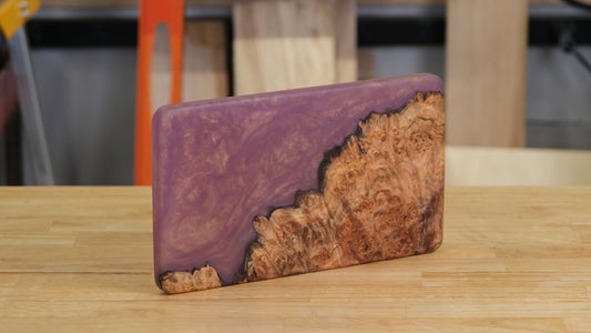 Maple Burl with Purple and Gold Epoxy - Small